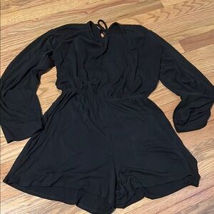 Black Long Sleeve Romper